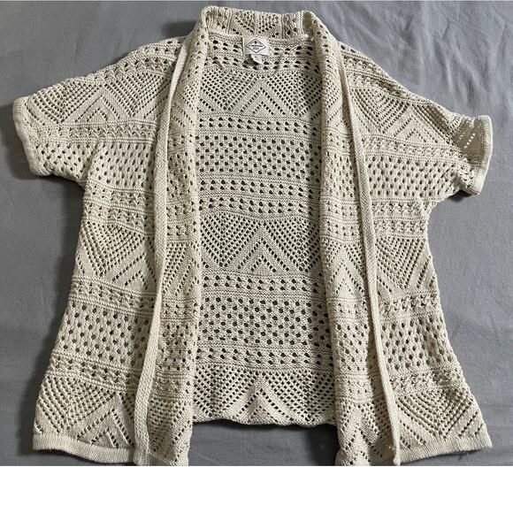 St. John's Bay Open weave Knit Cardigan SZ PL - Picture 1 of 7